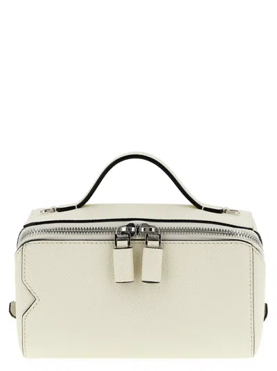 VALEXTRA V-LINE CROSSBODY BAGS WHITE