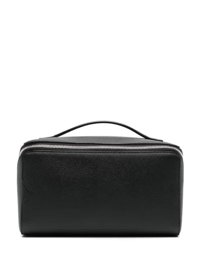 Valextra V-line Make-up Bag In Schwarz