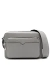 Valextra V-line Reporter Messenger Bag In Grey