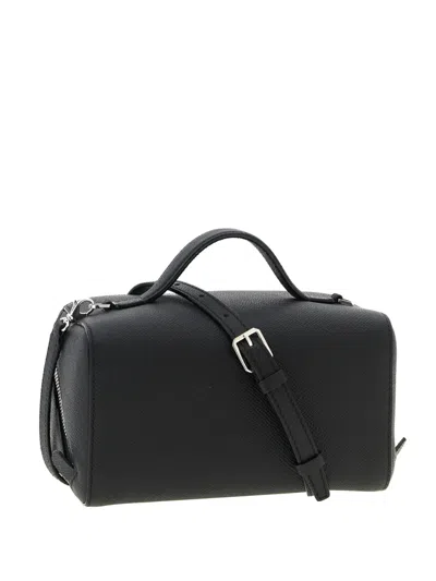 Valextra V-line Zip-up Tote Bag In Black