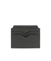 Valextra Calf Leather Card Holder In Black