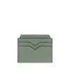 Valextra Textured Leather Cardholder In Gray