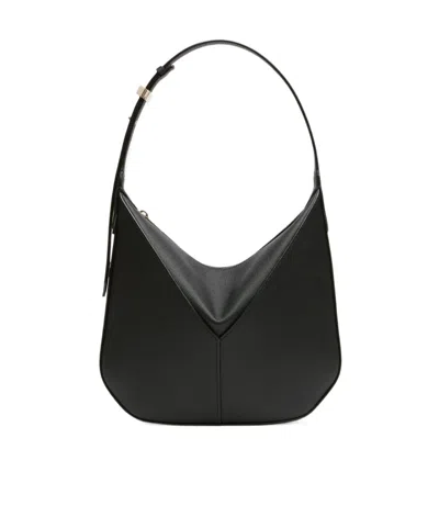 Valextra Vivi Textured Hobo Bag In Black
