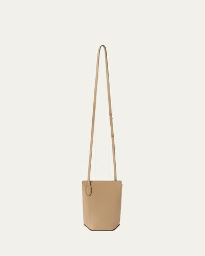 Valextra Vivi Leather Crossbody Phone Bag