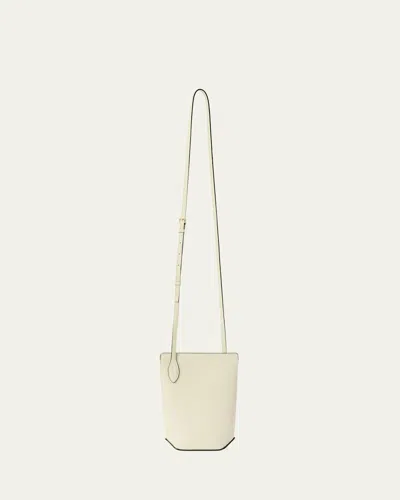Valextra Vivi Leather Crossbody Phone Bag In Neutral