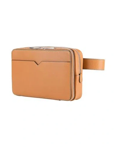 Valextra V-line Bum Bag Man Belt Bag Tan Size - Calfskin In Brown