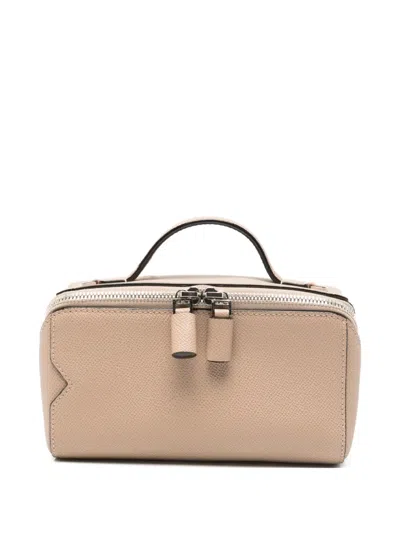 Valextra V-line Top-handle Tote Bag In Neutral