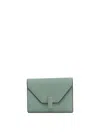 Valextra Flap Fold Textured Wallets & Cardholders In Green