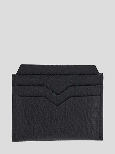 Valextra Leather Wallet In Black