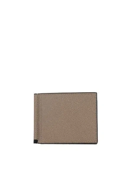 Valextra Simple Grip Bifold Wallet In Oyster