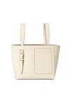 Valextra Mini Con Tracolla Soft Leather Bucket Bag In White