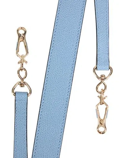 Valextra Woman Bag Strap Light Blue Size - Calfskin