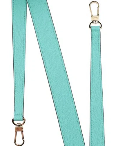 Valextra Woman Bag Strap Turquoise Size - Calfskin In Blue