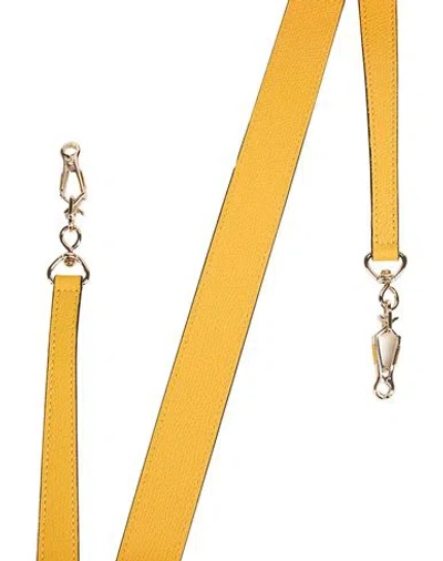 Valextra Woman Bag Strap Yellow Size - Calfskin In Yellow