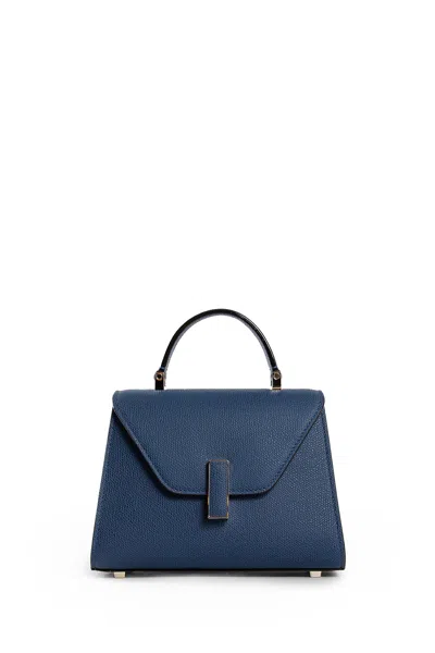 Valextra Iside Micro Leather Handbag In Blue