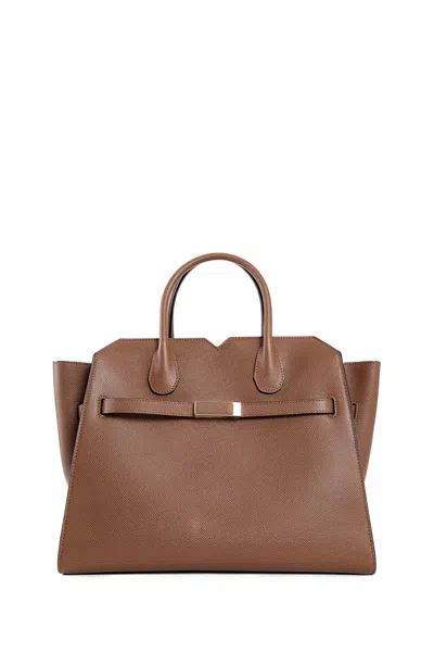 Valextra Woman Brown Top Handle Bags