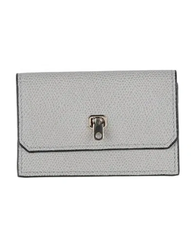 Valextra Woman Cardholder Light Grey Size - Calfskin