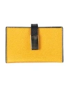 Valextra Woman Cardholder Yellow Size - Calfskin