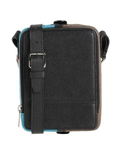 Valextra Woman Cross-body Bag Azure Size - Calfskin, Virgin Wool In Blue