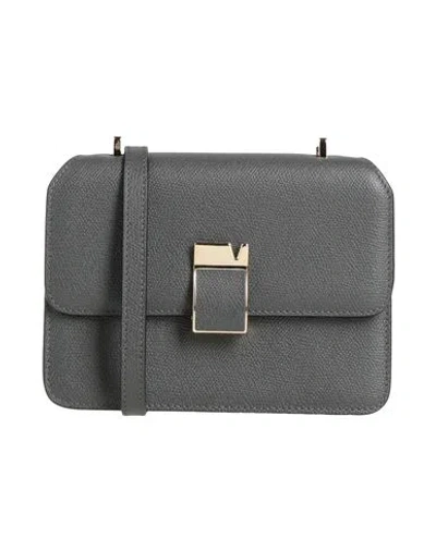 Valextra Woman Cross-body Bag Lead Size - Calfskin In Gray