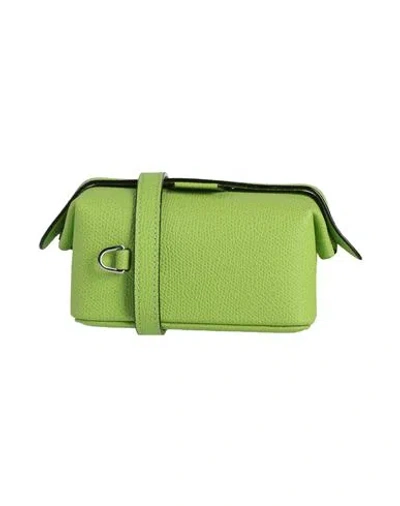 Valextra Woman Cross-body Bag Lime Green Size - Calfskin