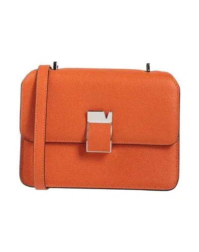 Valextra Woman Cross-body Bag Mandarin Size - Calfskin In Orange