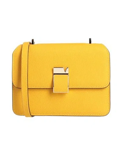 Valextra Woman Cross-body Bag Yellow Size - Leather