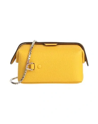 Valextra Woman Cross-body Bag Marigold Size - Calfskin In Yellow