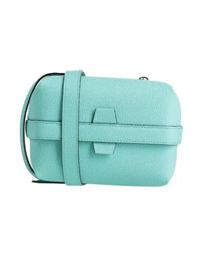 Valextra Woman Cross-body Bag Turquoise Size - Calfskin In Blue