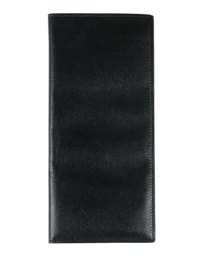 Valextra Woman Document Holder Black Size - Leather