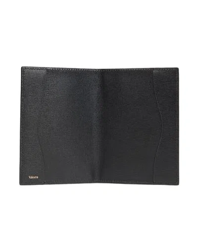 Valextra Woman Document Holder Black Size - Leather