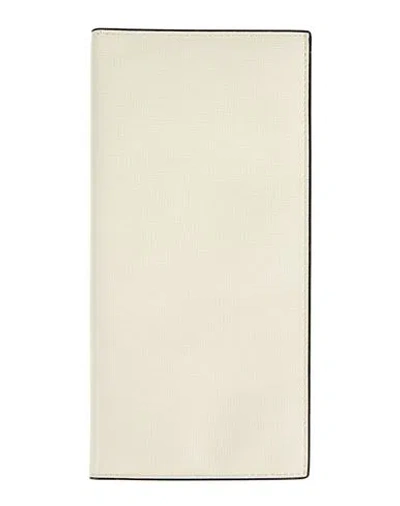 Valextra Woman Document Holder Ivory Size - Leather In White