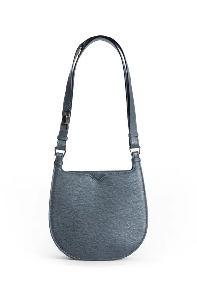 Valextra Woman Grey Shoulder Bags In Gray