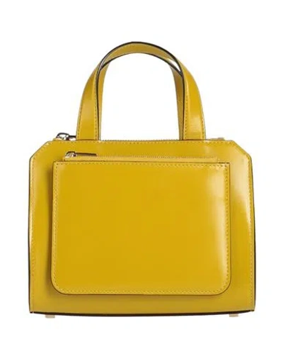 Valextra Woman Handbag Acid Green Size - Calfskin In Yellow