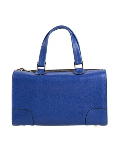 Valextra Woman Handbag Blue Size - Calfskin