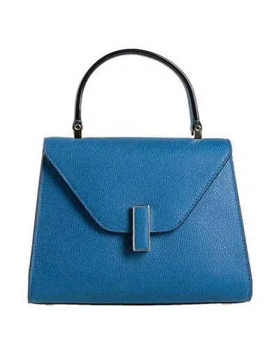 Valextra Woman Handbag Blue Size - Calfskin