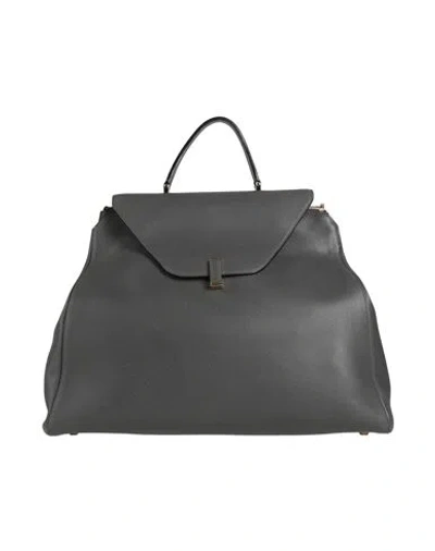 Valextra Woman Handbag Charcoal Size - Leather