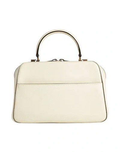 Valextra Woman Handbag Cream Size - Calfskin In White