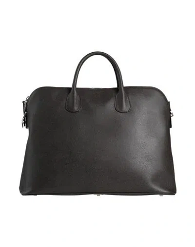 Valextra Woman Handbag Dark Brown Size - Calfskin In Black