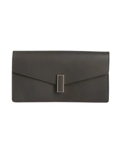 Valextra Woman Handbag Dark Brown Size - Calfskin In Steel Grey