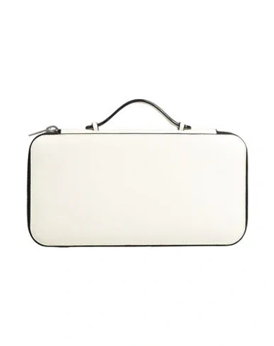 Valextra Woman Handbag Ivory Size - Leather