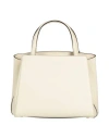 Valextra Woman Handbag Ivory Size - Leather In White