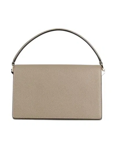 Valextra Woman Handbag Khaki Size - Calfskin In Beige