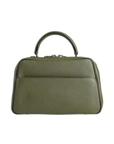 Valextra Woman Handbag Military Green Size - Calfskin