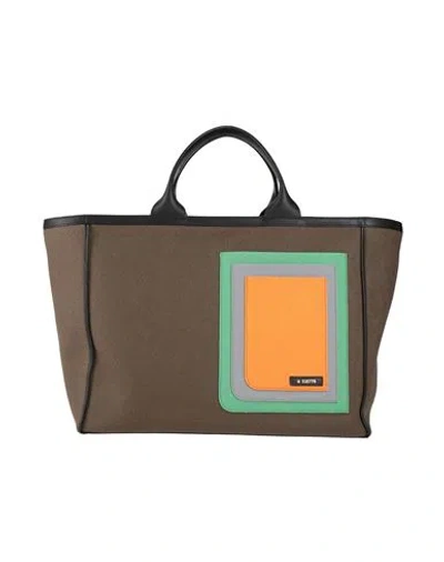 Valextra Woman Handbag Military Green Size - Virgin Wool, Calfskin