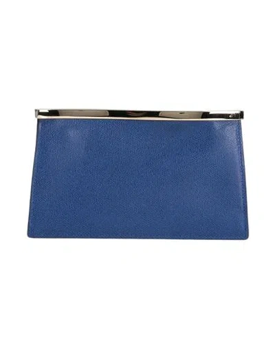 Valextra Woman Handbag Navy Blue Size - Calfskin