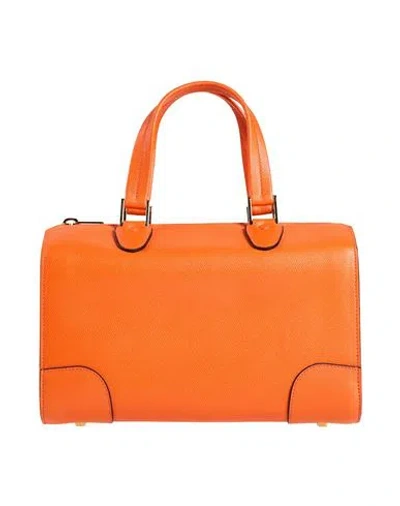Valextra Woman Handbag Orange Size - Calfskin