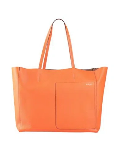 Valextra Woman Handbag Orange Size - Calfskin