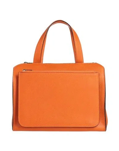 Valextra Woman Handbag Orange Size - Calfskin