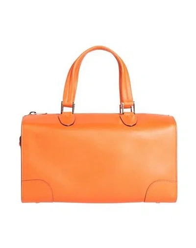 Valextra Woman Handbag Orange Size - Leather